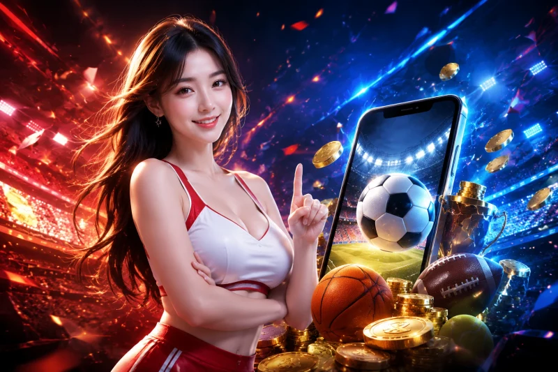 Hình ảnh minh họa đa dạng các môn cá cược thể thao tại New88, bao gồm bóng đá, bóng rổ, tennis và eSports trên giao diện kỹ thuật số năng động.