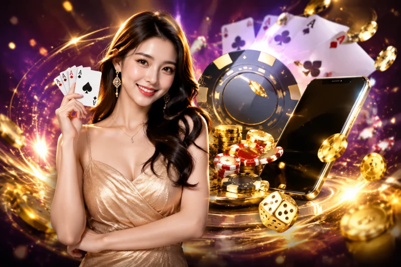 Người chơi tương tác với giao diện game bài online hiện đại, thể hiện sự tiện lợi và hấp dẫn.